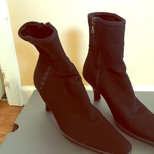 Prada tech nylon and leather boots